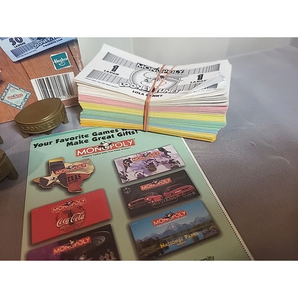 1999 Looney Tunes Monopoly Official Classic Cartoon Limited Edition‎ Vtg